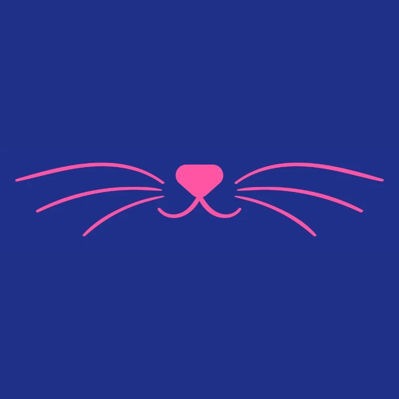 Masque rose mignon de visage de chat