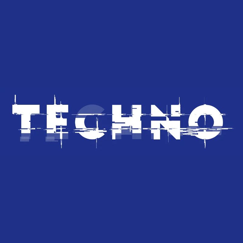 Techno design glitch, pour DJ EDM Techno House