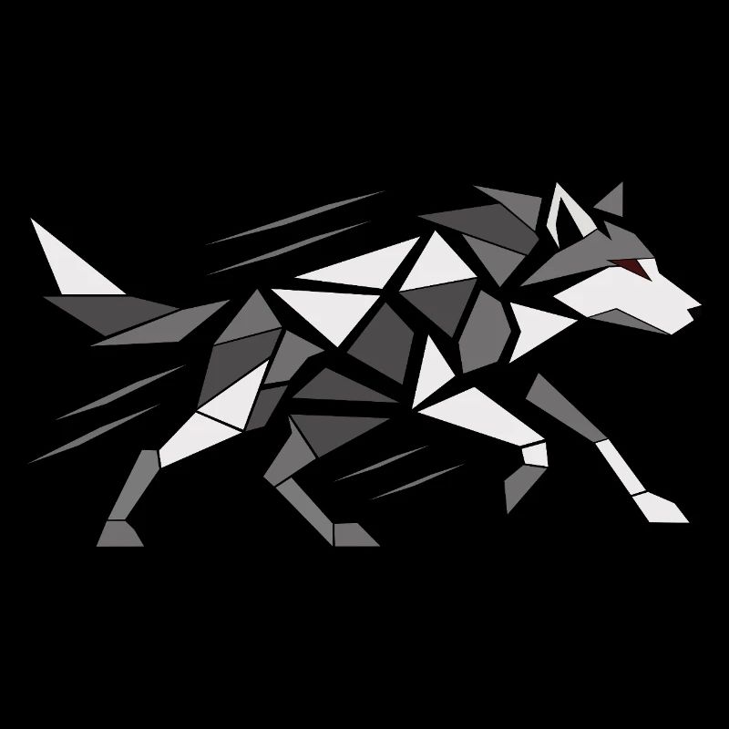 Geometric Wolf T-Shirt | Design Brutalis