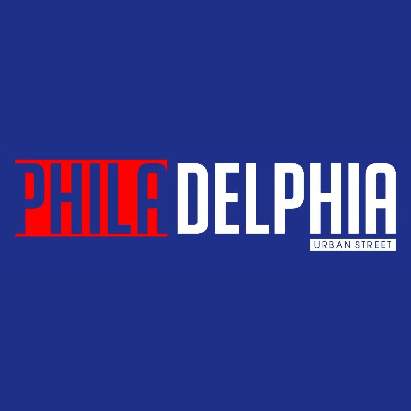 Conception colorée basée sur du texte de Philly et Delta