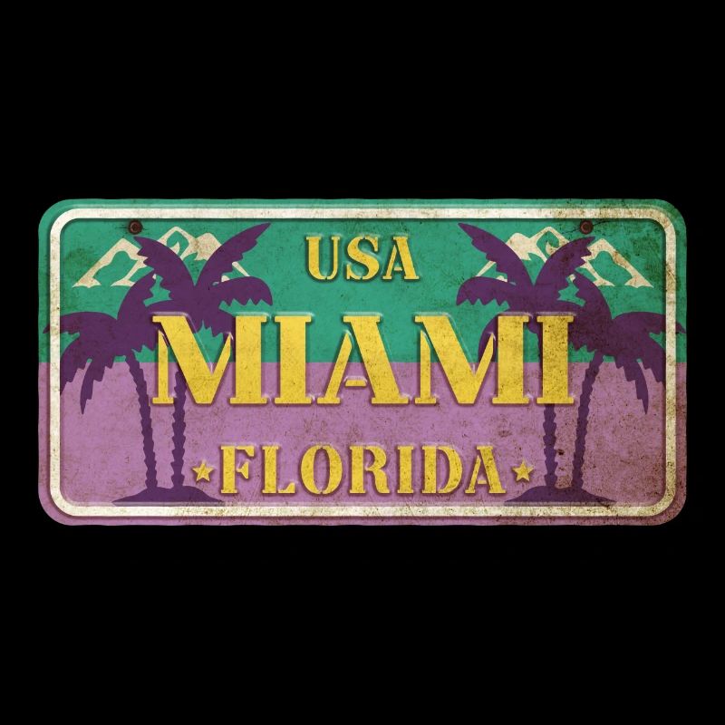 Miami Florida USA America Summer Palm Tree Shield