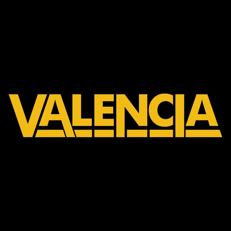 Valencia Spain Lettering Yellow
