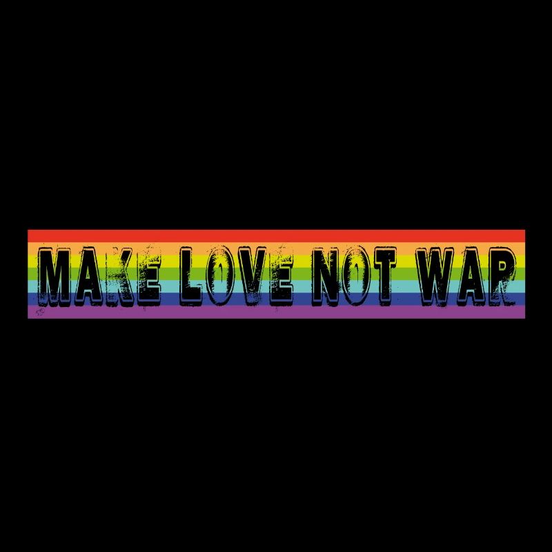 make love not war | rainbow