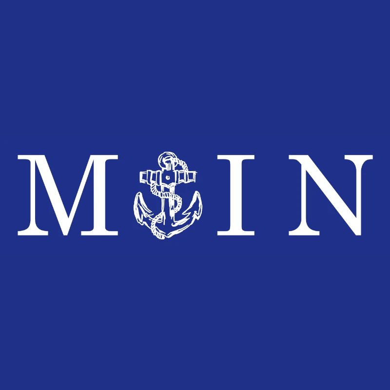 MOIN avec ancre maritime, blanc