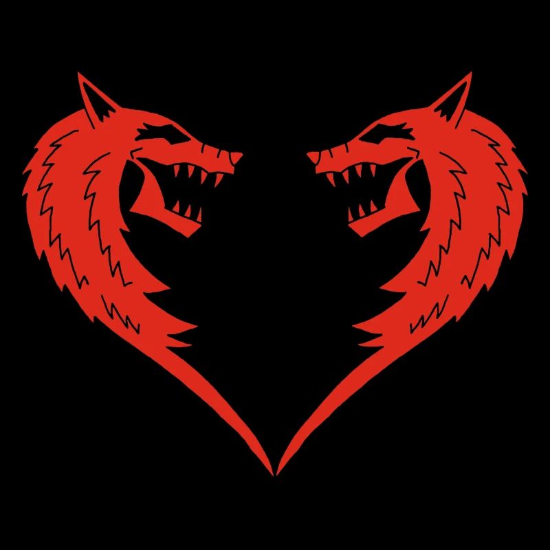 Coeur de loup rouge