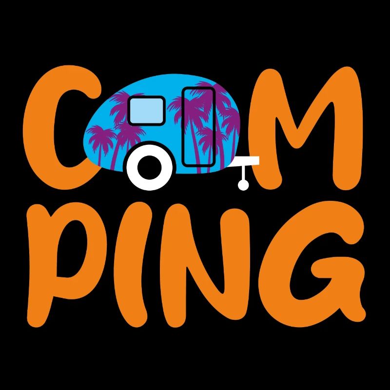 Camping Caravan Palms Quotes Holiday Caravan Fan