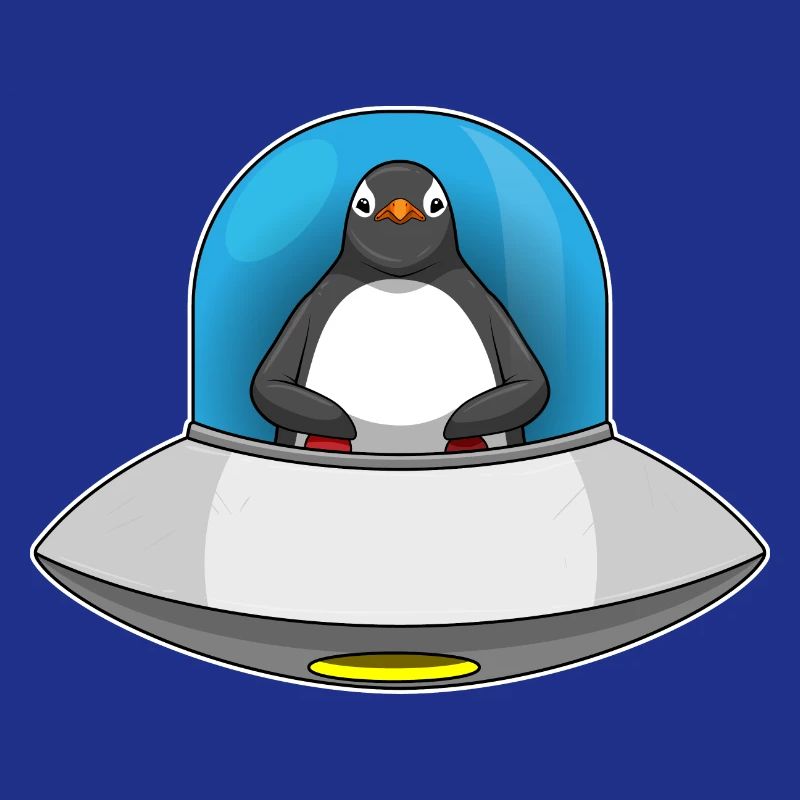 Penguin Spaceship Space