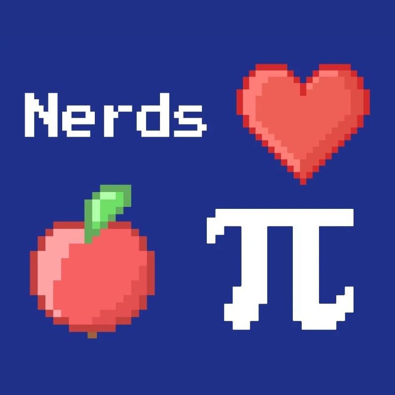 nerds love apple pi pie sprüche math pixel