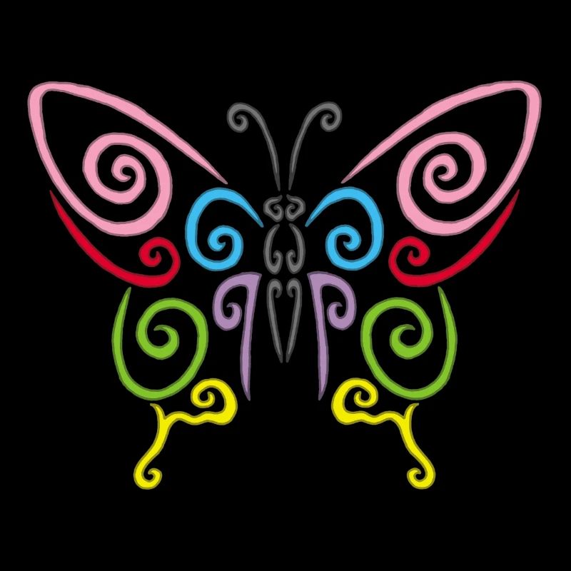 Symbole d'un papillon multicolore