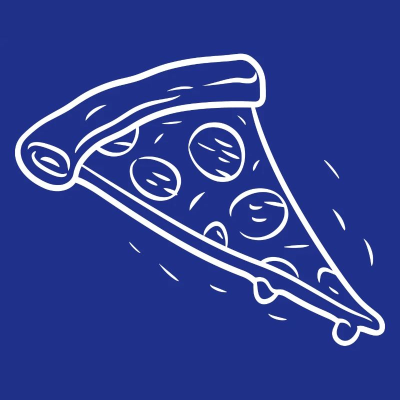 Dessin au trait d’une tranche de pizza