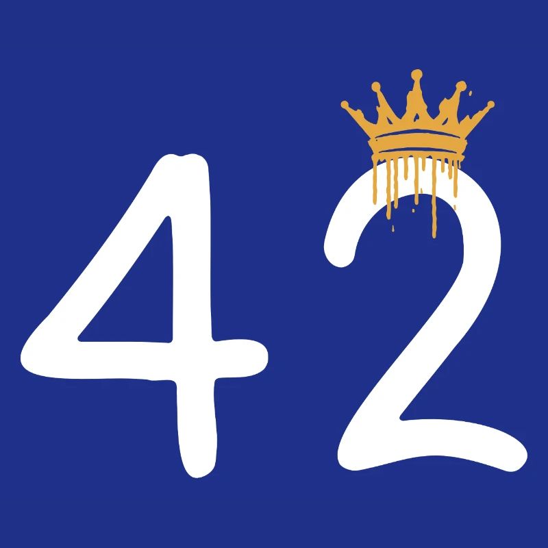 Graffiti number 42 with crown