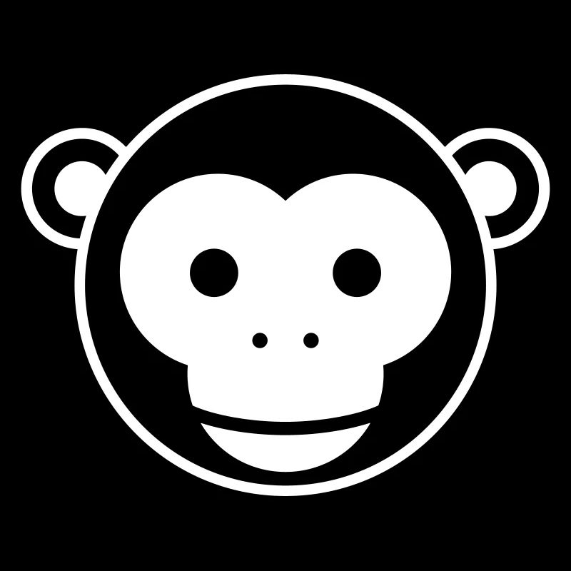 Tête de singe - Dessin animé mignon au visage de singe