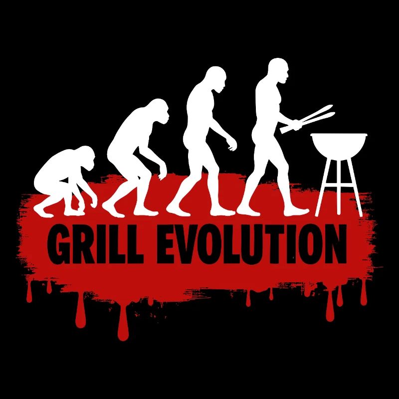 Grill Evolution Lustiger Grillmeister Spruch