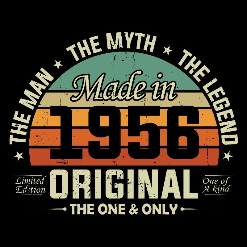Anniversaire original vintage 1956 Born Retro