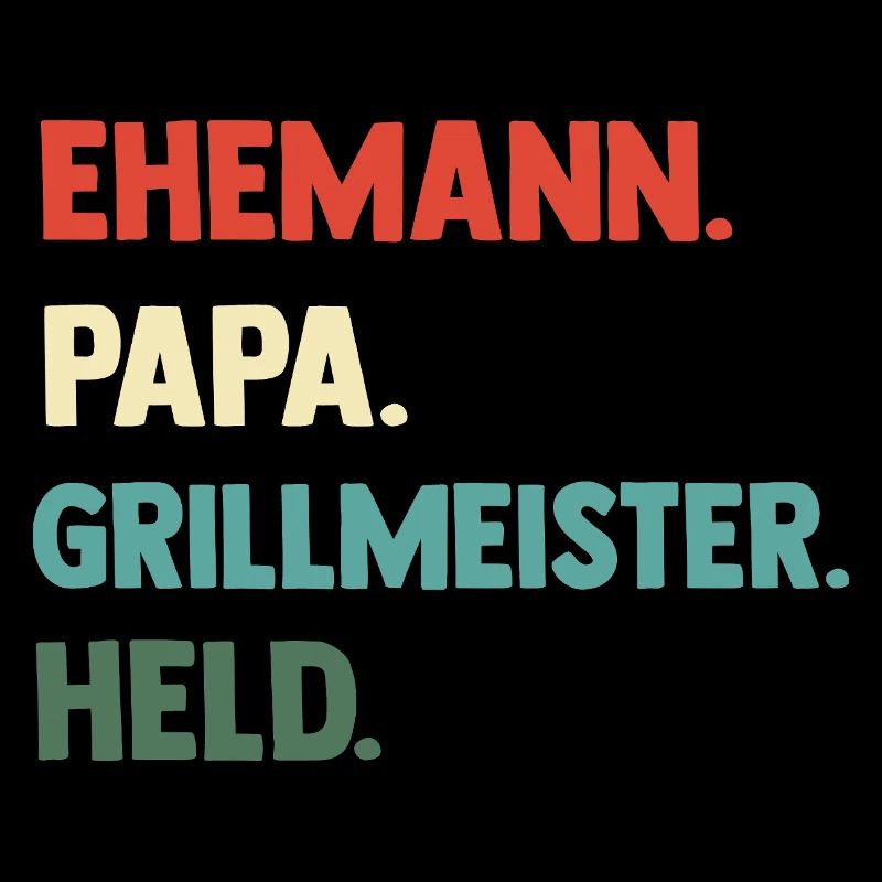Papa Vater Held Grillmeister BBQ Geschenk