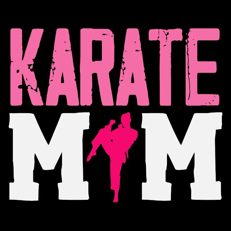 Karate Mama Kampfsport Mutter Kämpferin Pink