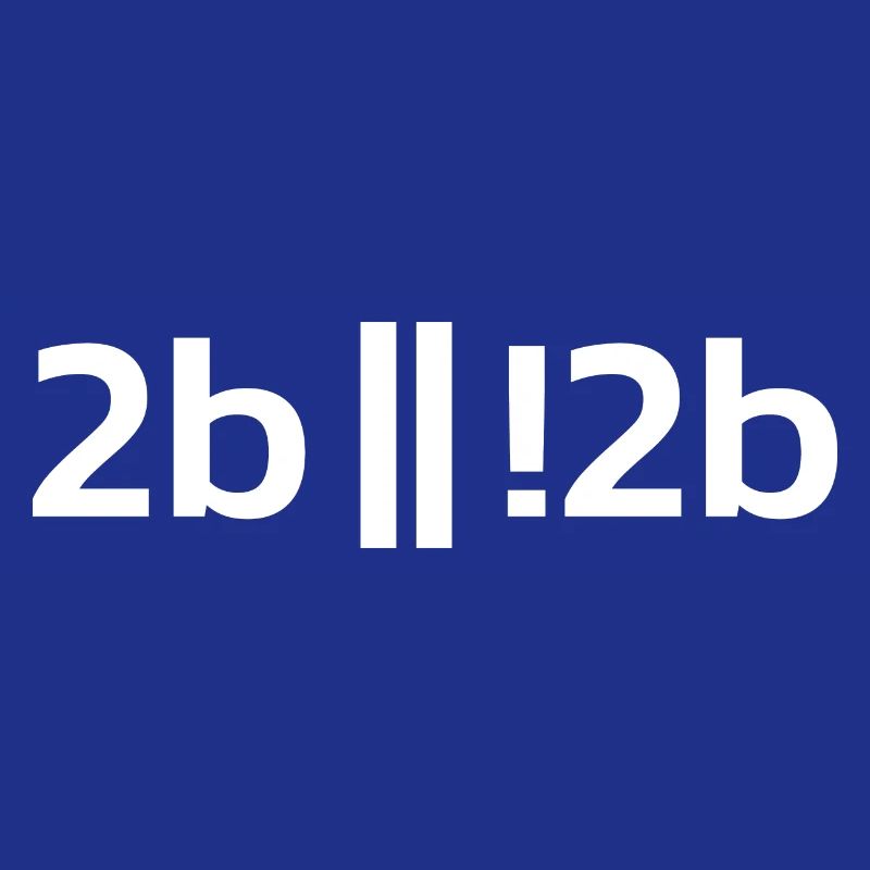 To be or not to be ? Funny Programmer Programer