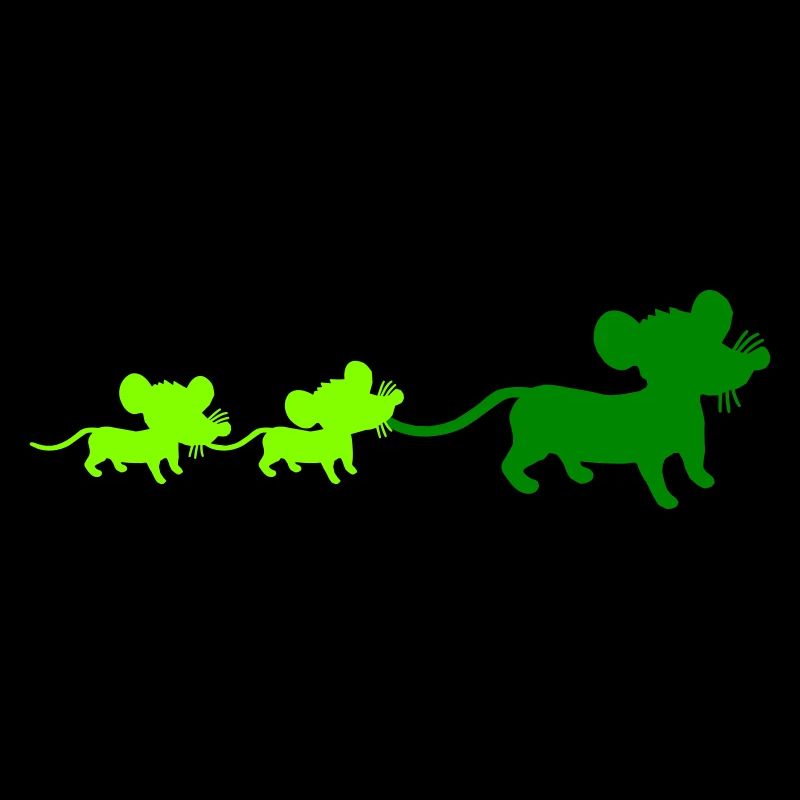 Maus Familie Mama Papa 2 Kinder Mutter Silhouette