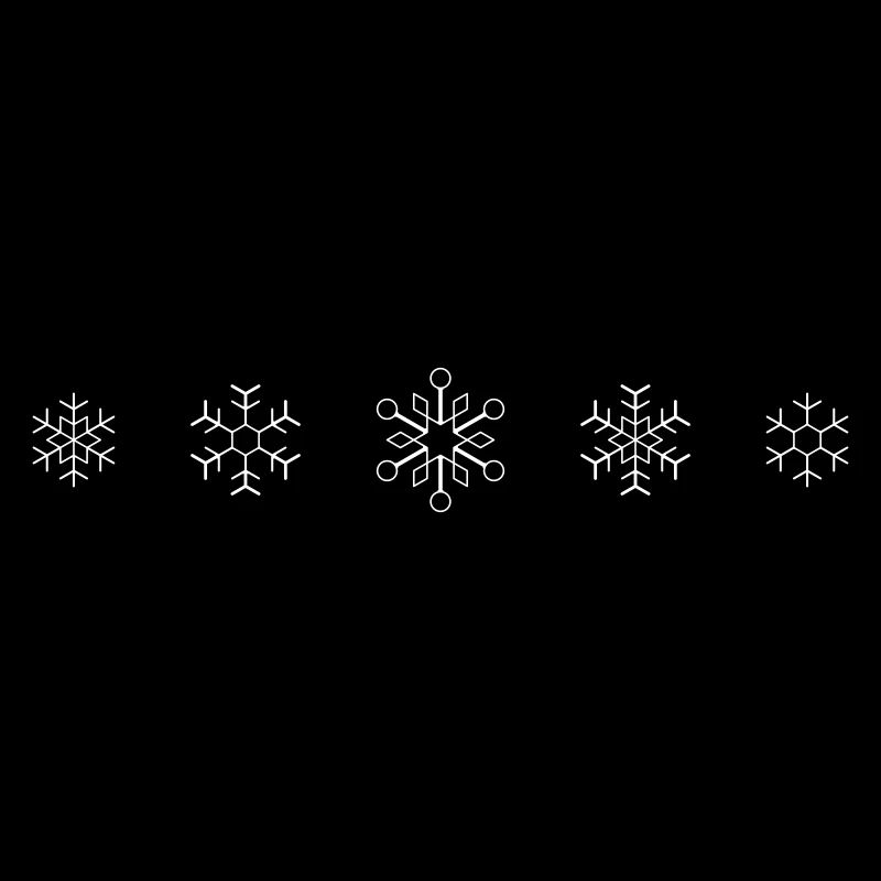 Cinq flocons de neige