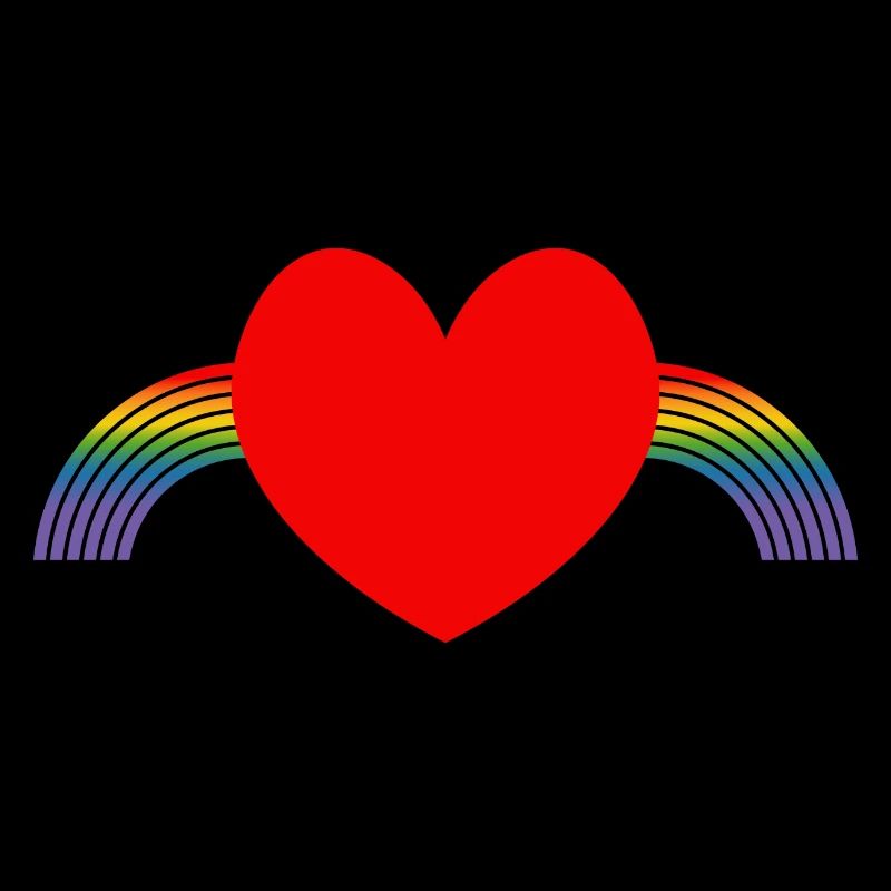 Rainbow pride heart