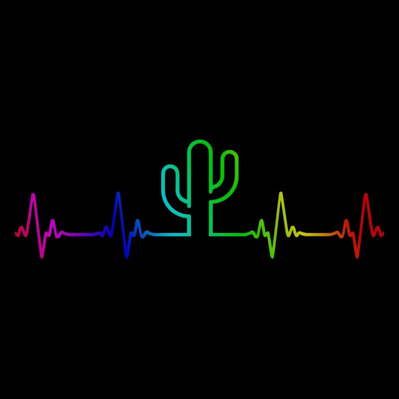 Rainbow Cactus Heartbeat
