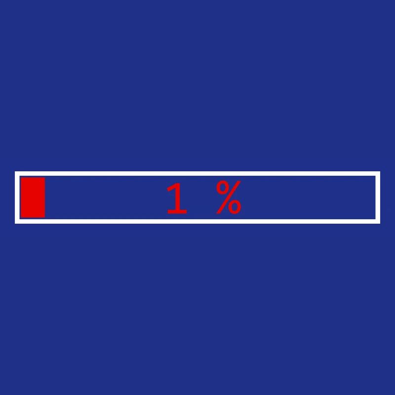 Loading Bar Red 1% outline White