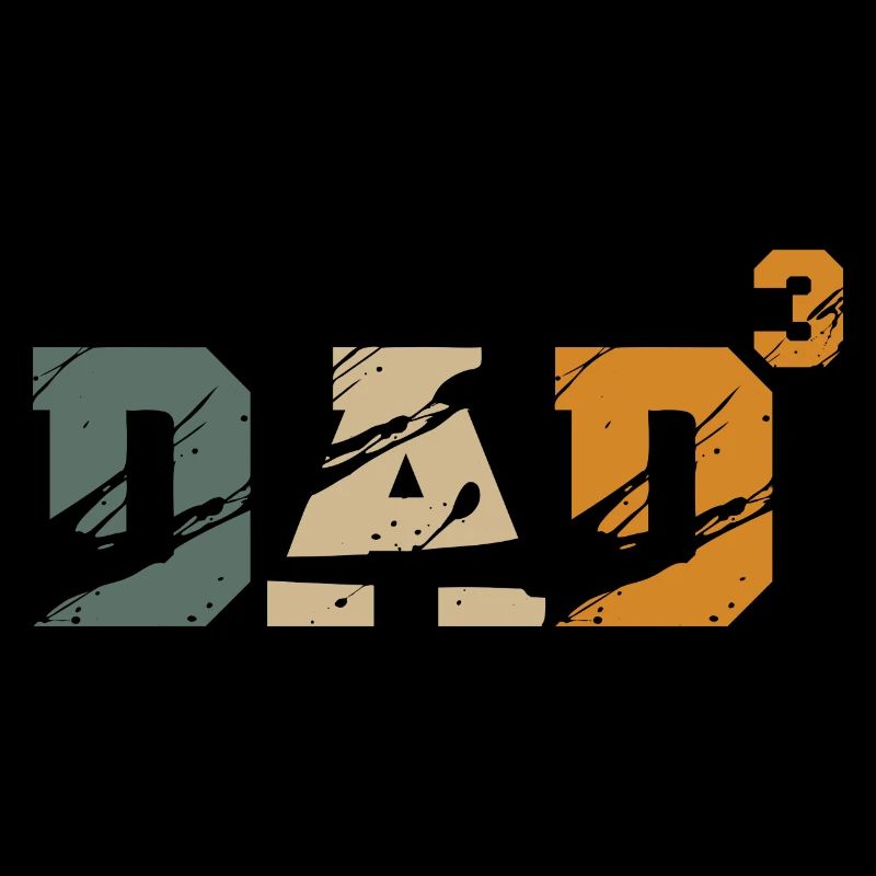 Dad Dad 3 0 Third Triples Child Baby Retro
