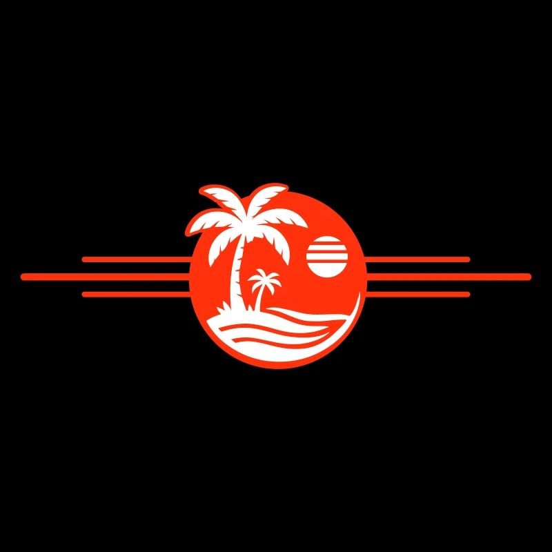 Beach Palm Trees Sea