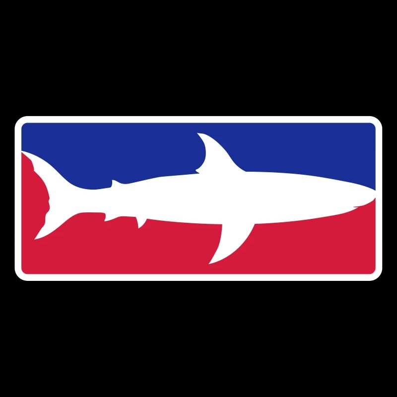 red blue sport shark button frame shield black sc