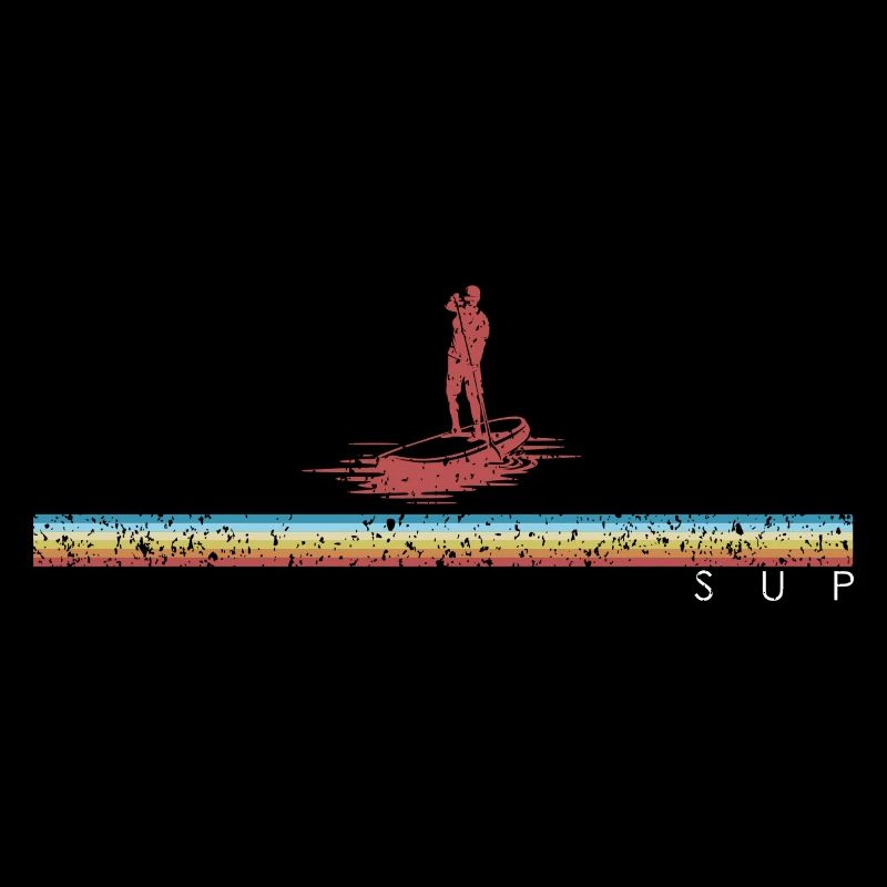 SUP Stand Up Paddle Rétro Vintage Board Eau Fun