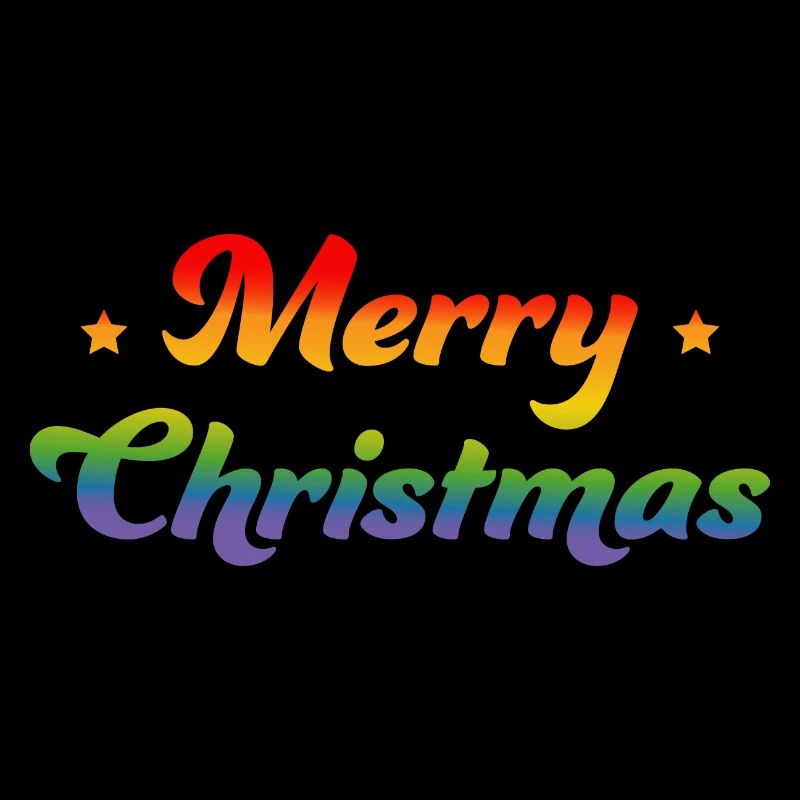 LGBTQI Regenbogen Merry Christmas Sternchen