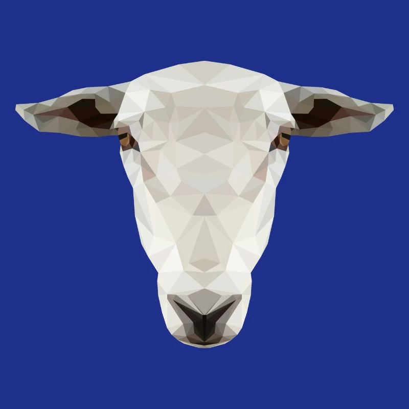Sheep Head – Geometric Low Poly Animal Design
