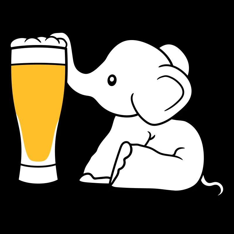 elefant bier saugen alkohol trinken durst betrunke