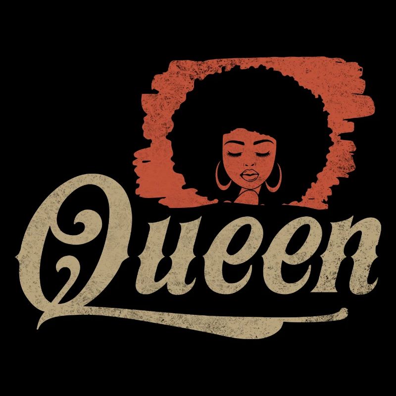 Silhouette afro de la Reine