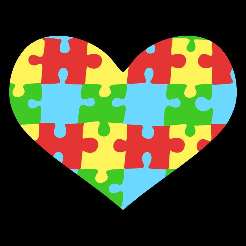 Puzzleteile Herz Autismus Bewusstsein