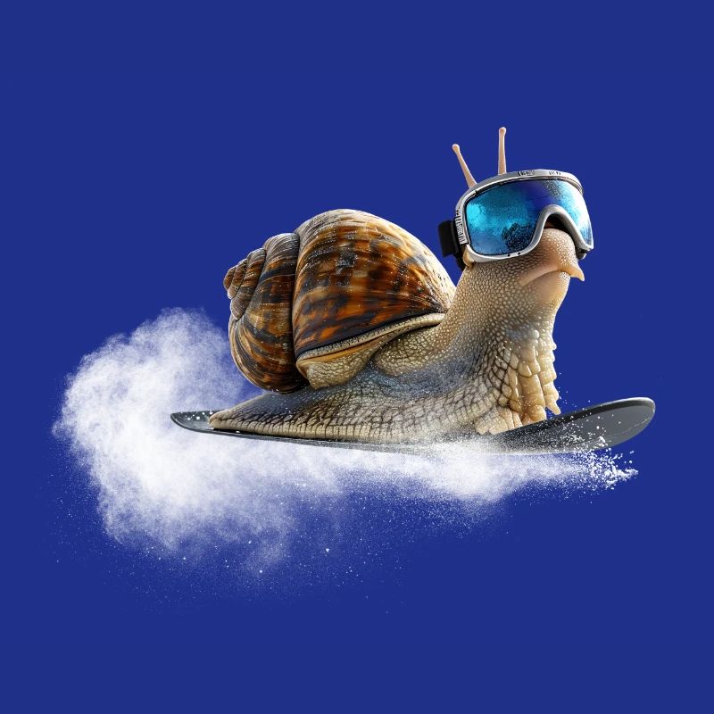 Plus cool que le reste, l’escargot de snowboard.