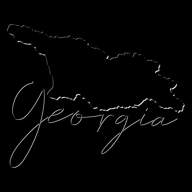 Map of Georgia as an outline EN