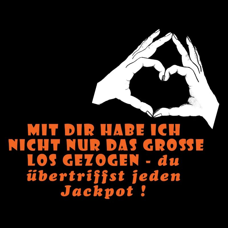 Hände formen ein Herz. Das große Los.