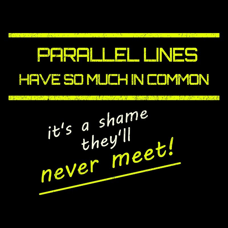 Funny Parallel Lines Math Tee