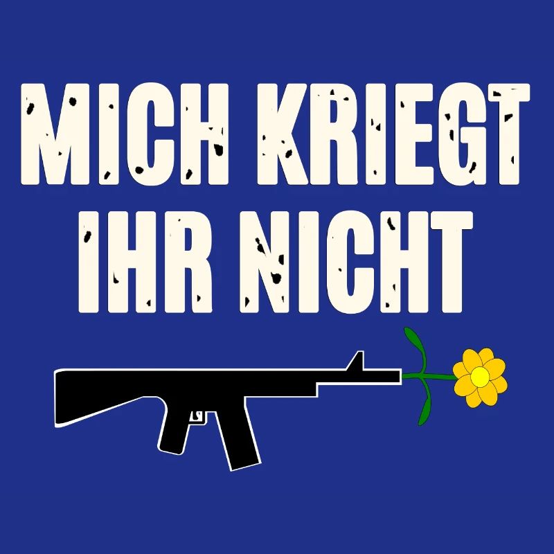 Pression de protestation avec une arme et une fleur