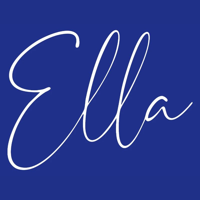Ella / Handwriting Name Design (White)