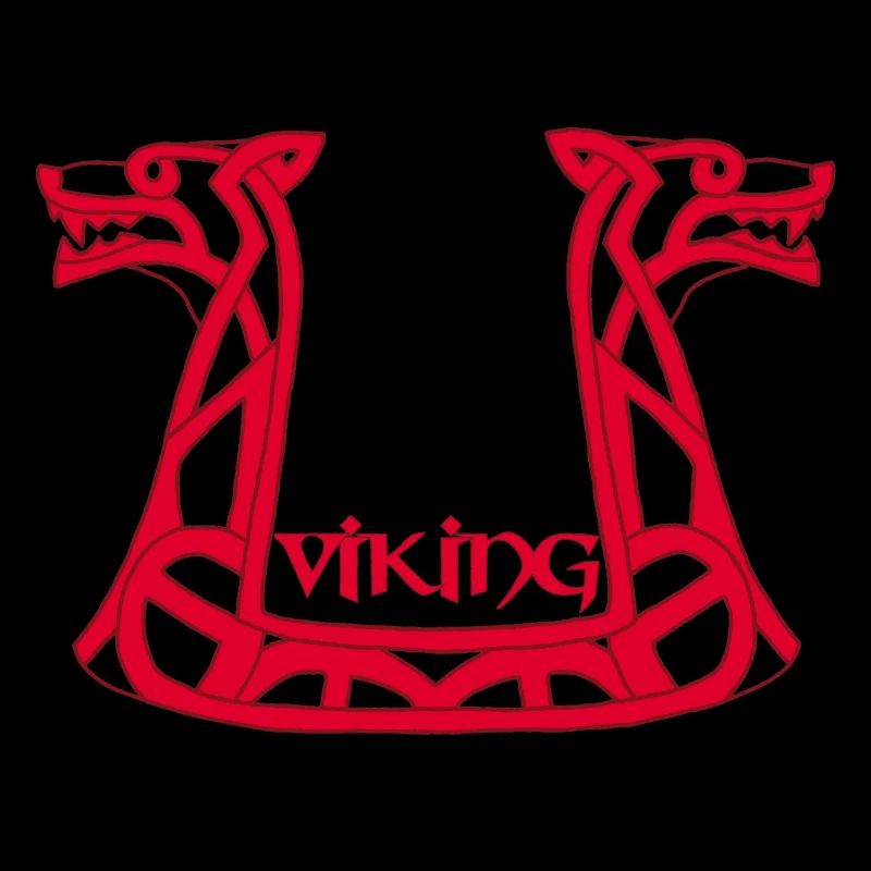 Roter Wikinger-Drache
