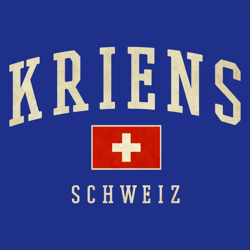 Kriens Suisse design avec drapeau