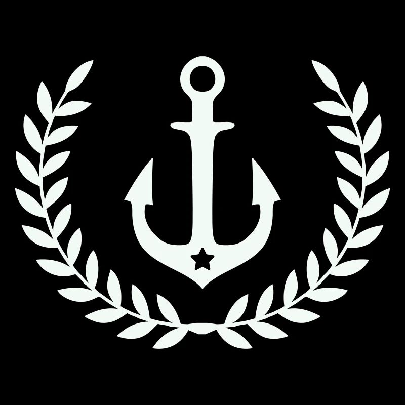Anchor in the laurel wreath