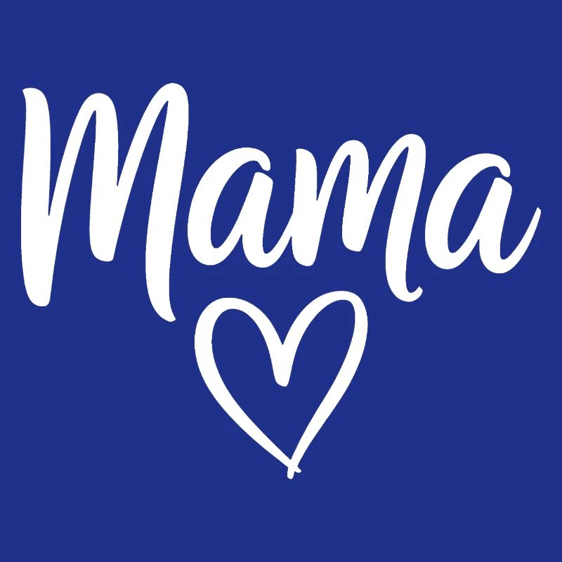 Mama Heart Script Logo