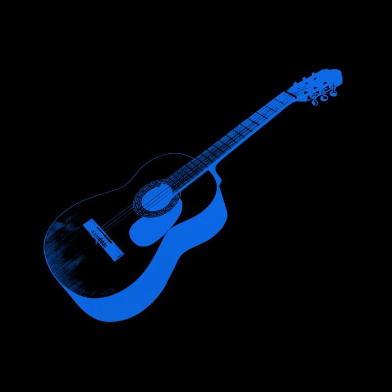 Impression de guitare acoustique astucieuse