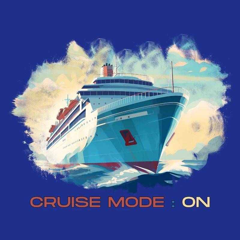 Cruise mode enabled. A stylish pattern for holidays.
