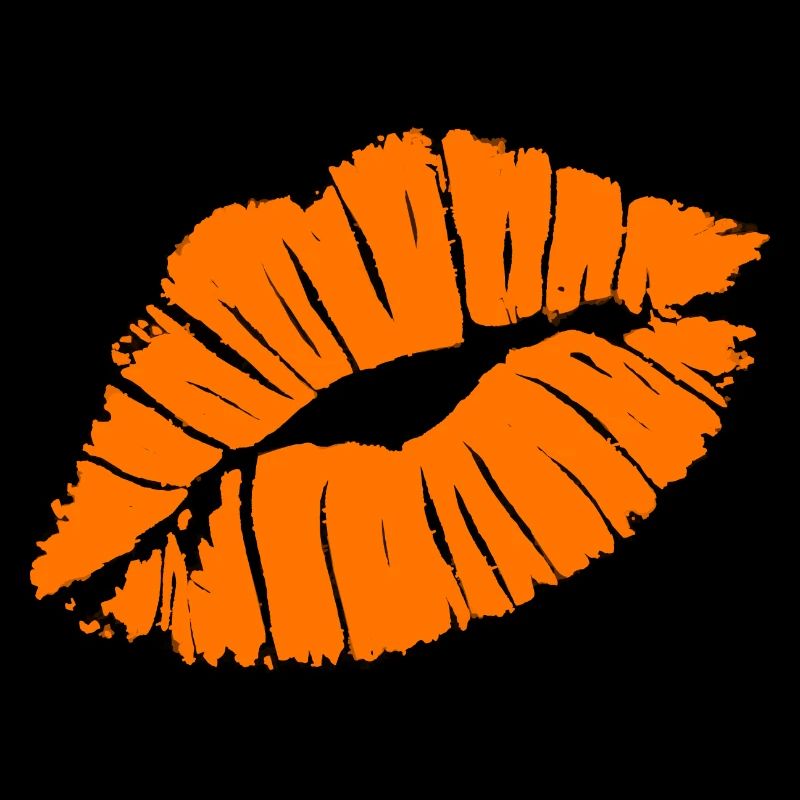 Smooch Orange Lippenstift Kuss Mark Liebe Statement