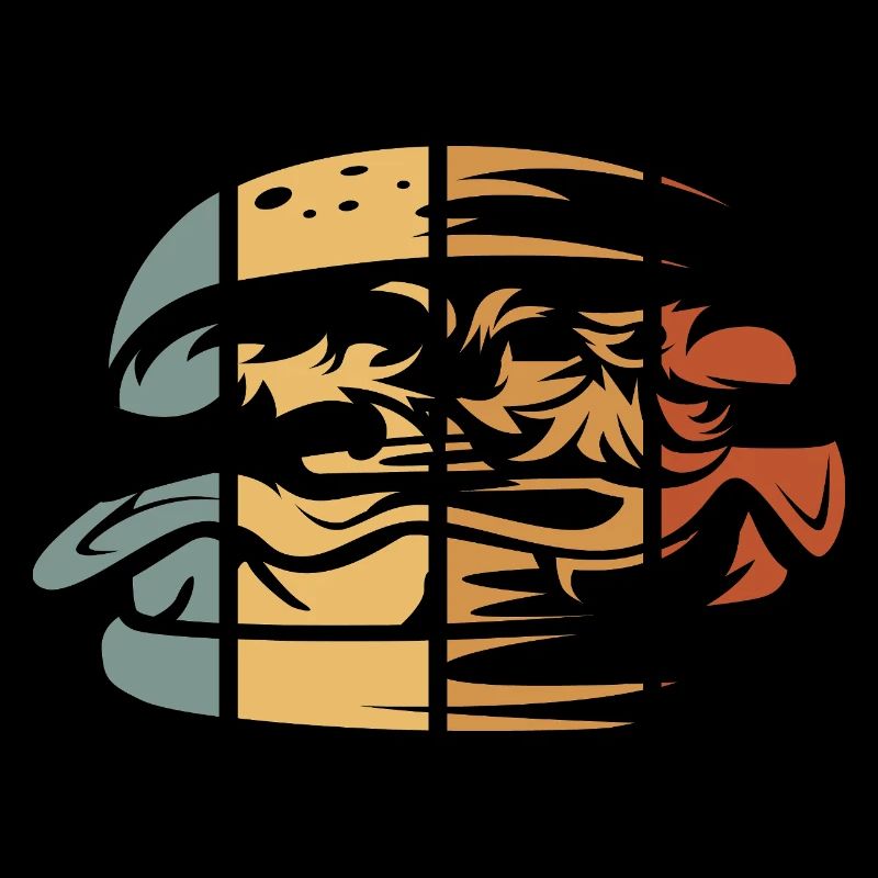 Vintage Burger – Design rétro de restauration rapide