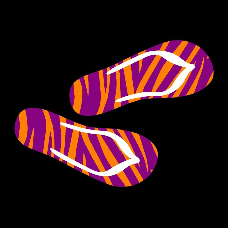 Zebra Safari Pattern Flip Flops Slippers Holiday Fun